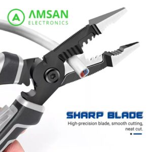 Tang Tukang Listrik Multifungsi 9in1 Crimping Cutting Stripping Twist