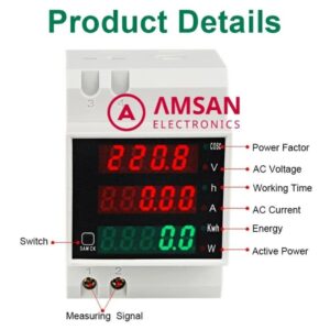 D52-2047 AC80V-300V built-in CT DIN rail Multi-fungtion Meter