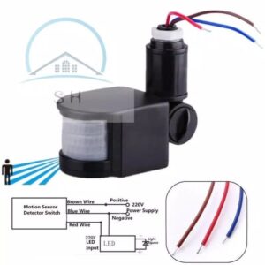 SENSOR GERAK PIR MOTION 220V / Big flexible sensor gerak infra merah