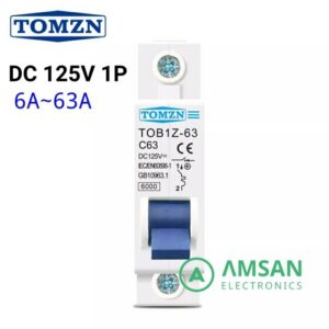 MCB DC TOMZN 6A 10A 16A 20A 25A 32A 40A 50A 63A 125V 1P 1 Pole