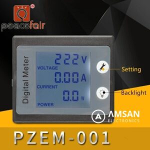 PZEM-011 100A 220V AC Voltmeter Power Energy Watt kWh Meter Peacefair - Closed CT