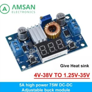 XL4015 Adjustable Step Down 75W 5A Charger Lithium Buck LED Voltmeter - Voltmeter