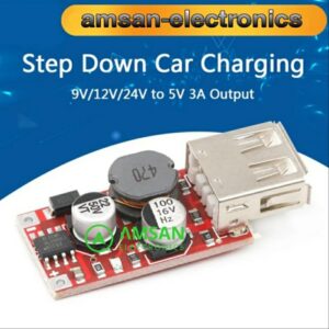 Step-Down 5V 3A USB Car Charger 5-36VDC
