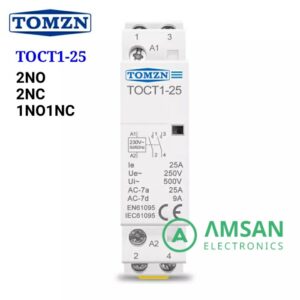 Kontaktor 2NO 2NC 1NO1NC 25A AC 220V TOMZN TOCT1 2P Din-Rail Contactor