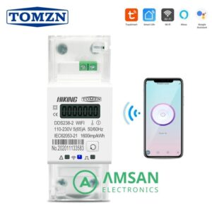 Smart KWH Meter WIFI Exim Power Watt Meter AC 65A timer TOMZN Din Rail