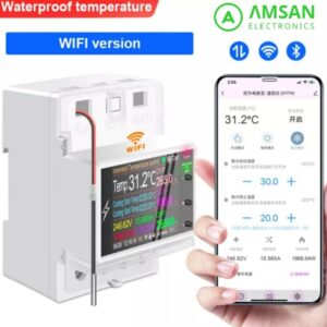 AT4PTW WIFI 100A 220V Thermostat Temperatur Controller Heating Cooling - NTC Waterproof