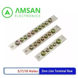 Busbar 2x20 5 7 10 lubang tebal 2mm lebar 20mm