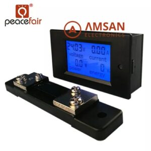 Peacefair PZEM-051 50A 100A Kwh Watt Meter DC 100V Battery Analyzer