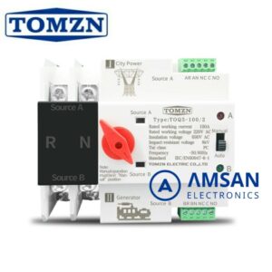 ATS Tanpa Jeda TOMZN Uninterrupted 2P 63A 100A 125A Automatic Transfer Switch COS