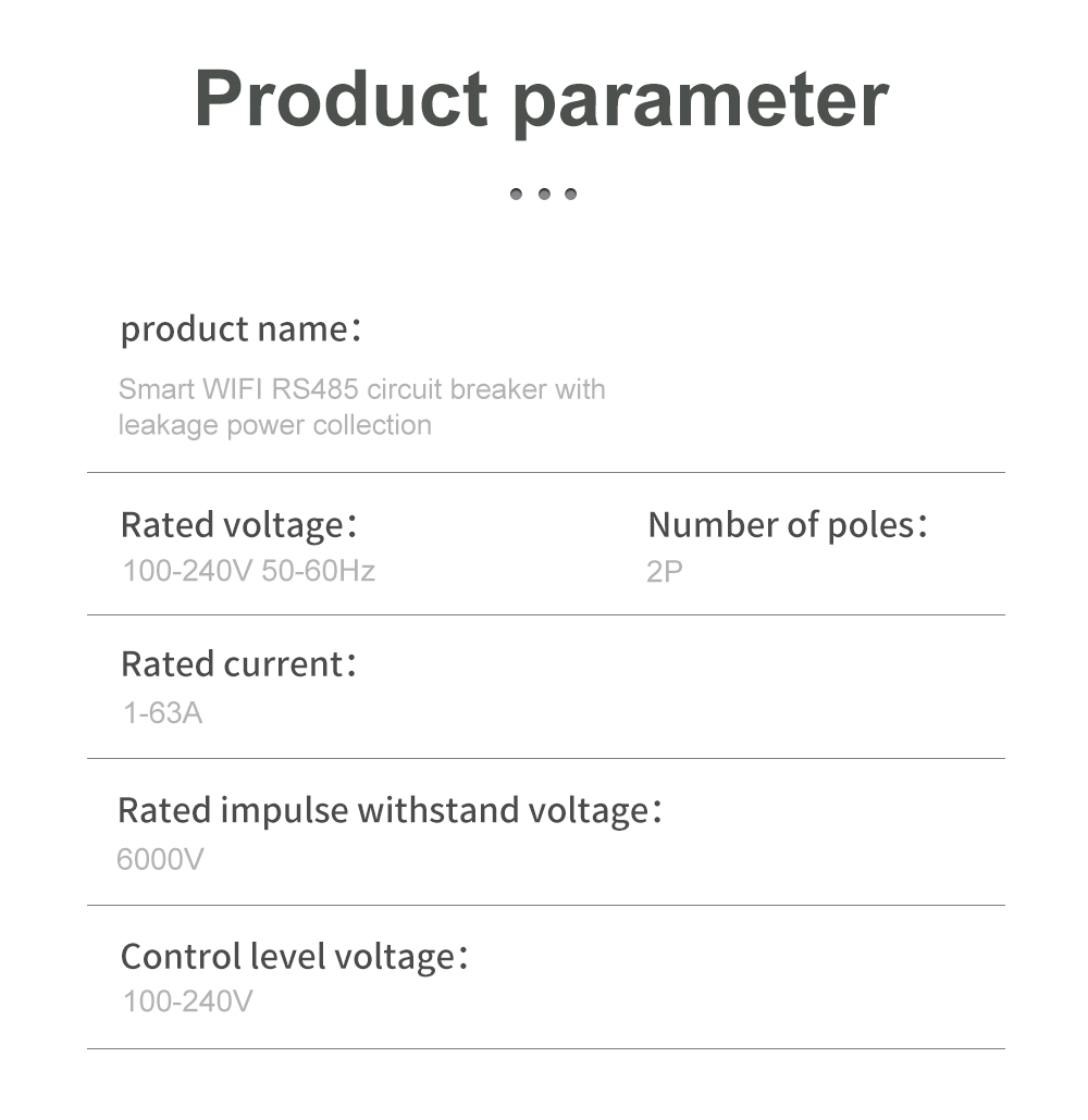 63A smartlife Single Phase WIFI Smart Switch Energy Meter Kwh Metering Monitoring Circuit Breaker Timer Relay MCB TUYA