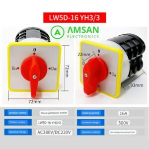 Selector LW5D-16 YH3/3 YH2/2 16A 4 Posisi 3 Selection - YH3/3