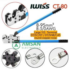 IWISS CT-80 Tang Crimping Terminal Y O Besar 8-95mm Cabel Lug Battery