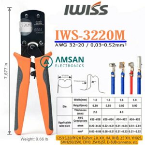 Iwiss 3220 Micro Connector Crimping Dupont Molex JST XH PH Tyco 3220M