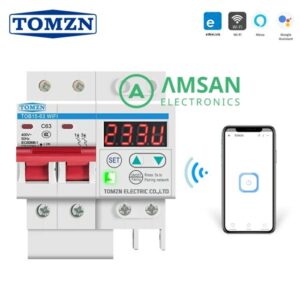 Smart MCB Wifi 2P 63A Adjustable Over Under Voltage Current Protecion
