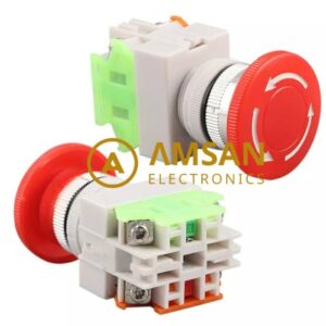 Emergency STOP Switch LAY37 LAY7 PCB Y090-11ZS Latching 1NO 1NC 22mm