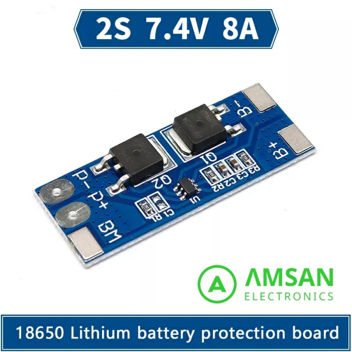 BMS 2S 8A max 15A 6.4V LiFePO4 7.4V Li-Ion 18650 Protection Board - Li ...