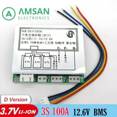 BMS 3S 100A 12V Lithium Polymer Ternary Battery Protection Board