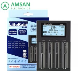 Liitokala LII-M4 Charger Baterai 18650 Li-Ion 3.7V Test Kapasitas - Charger Only