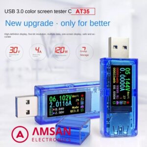 USB Tester AT35 3.0 Volt Ampere Capacity meter Cek Baterai Power Bank