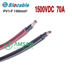 PV1-F 1x6mm 1x 6mm Slocable 70A 1500VDC Kabel Panel Surya PV 1F Single Core 1 Meter