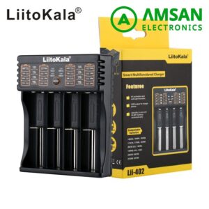 Liitokala Lii-402 18650 Pengisi Daya Baterai Lithium Li-Ion USB Output