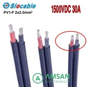 PV1-F 2x2.5mm 2x 2.5mm Slocable Kabel Solar Panel Surya PV1F Twin Core 1 Meter