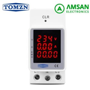 TOMZN 220V 100A AC Volt Ampere KWH Meter Din Rail Rel TOVAE-100