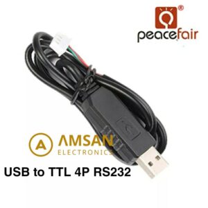 USB to TTL 4P 4 Pin RS232 Converter Serial Kabel PL2303 PL2303HX