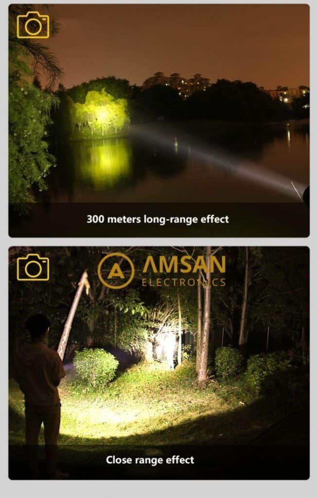 QS 99 Qianshun P90 XHP70 Senter Super Terang 6000lm 10.000 mAh Lithium - Gambar 4