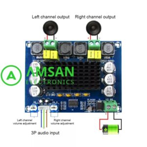 XH-M543 2X120W Stereo Power Amplifier Class D TPA3116D2 12-26 VDC