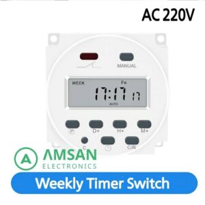 Timer Weekly Digital AC 220V DC 12V 24V CN101A Countdown Switch timer Relay