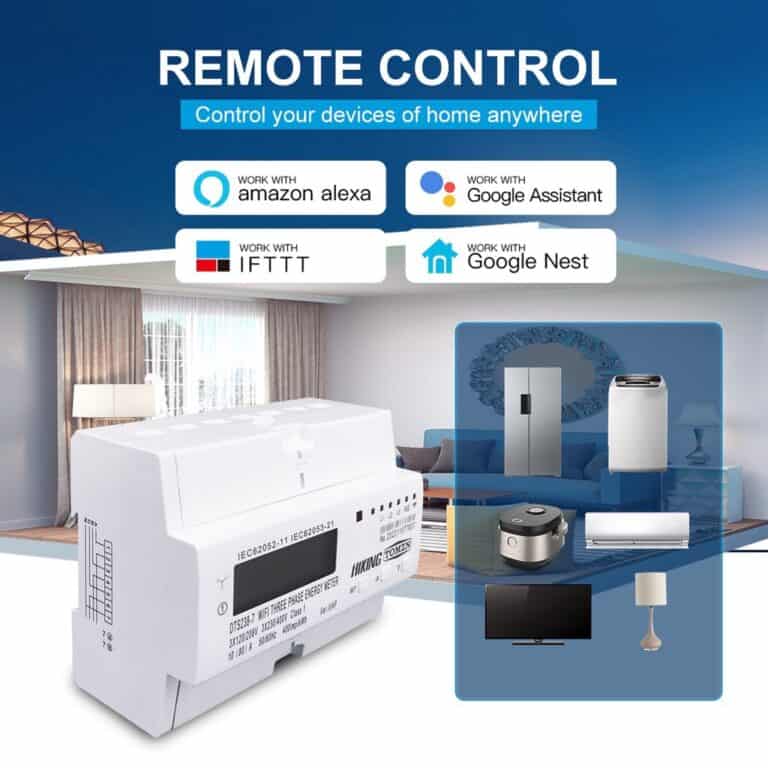 3 phase 80A TOMZN Tuya WIFI Smart Bidirectional Energy Meter timer Power Consumption Monitor kWh Meter Wattmeter SMARTLIFE - Gambar 4