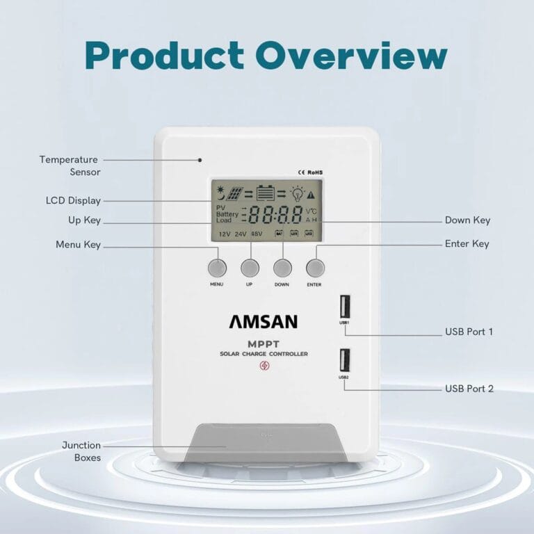 MPPT AMSAN DM-60A 12V 24V 48V Solar Charge Controller 30A 40A 60A - Gambar 5
