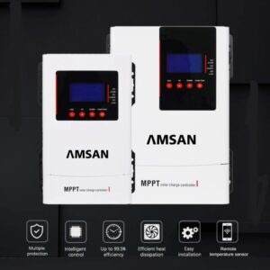 MPPT AMSAN AE Series 60A 100A 30A SCC Solar Charge Controller PV 150V