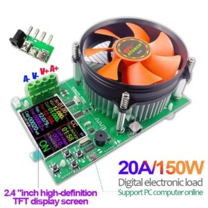 DL24 150W Alat Tes Kapasitas Baterai Electronic Load 20A 200V