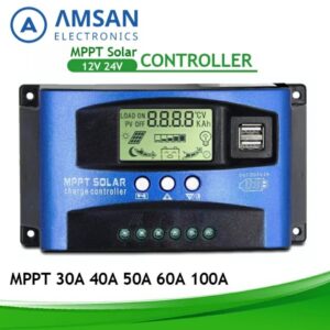 SCC MPPT Solar 60A 30A Charge Controller 12V 24V Cell Panel Surya