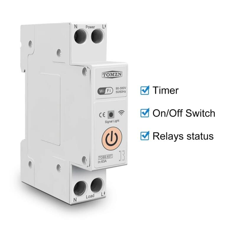 TOMZN 63A 1P+N WIFI Smart Switch Energy Meter Kwh Metering Monitoring Circuit Breaker Timer Relay MCB TUYA smartlife - Gambar 2