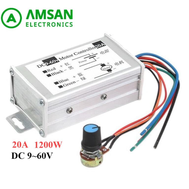 Motor Speed Controller DC9V 12V 24V 48V 60V 20A PWM Motor Speed Controller Regulator Driver 0-1200W Adjustable Current