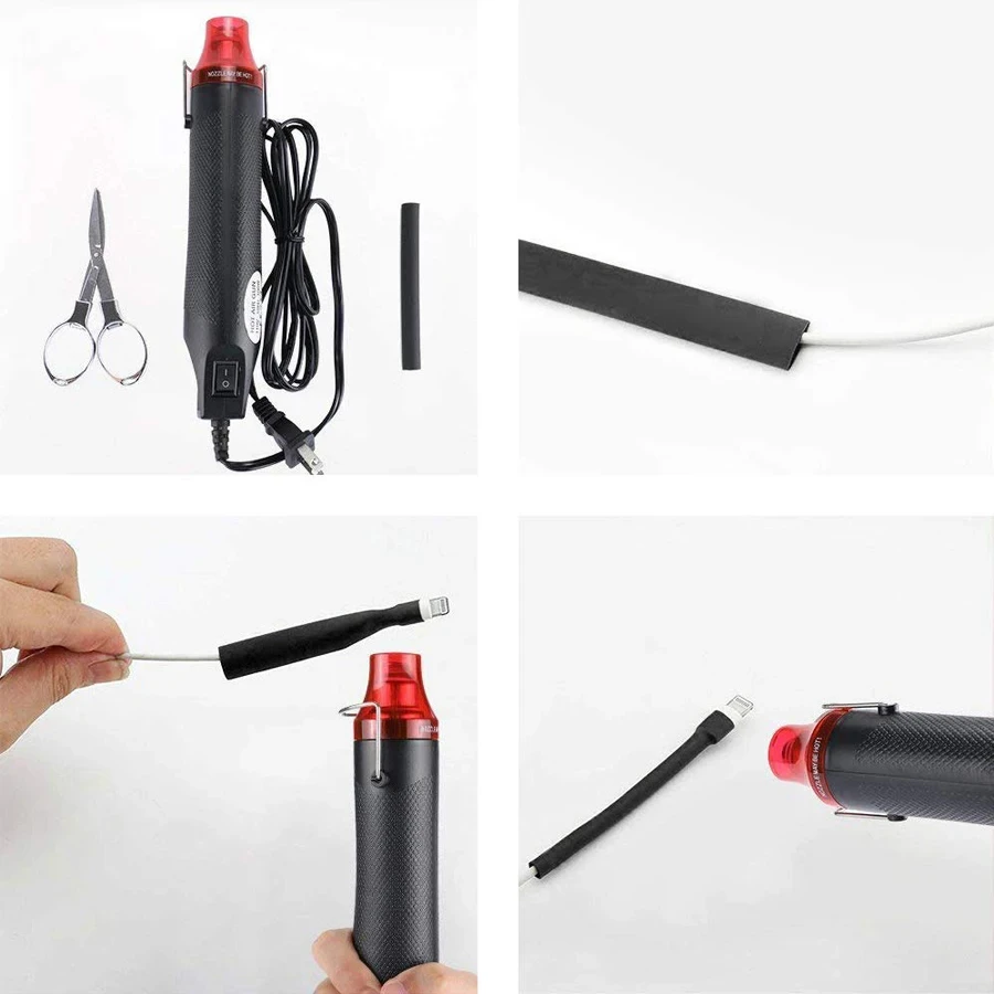 Isolasi Bakar 1 Meter Thermoresistant Heat Shrink Tube Cable Sleeve Wire Protector Shrink Wrapping Heat Shrinkable Sheath Heat-shrink Tubing - Gambar 5