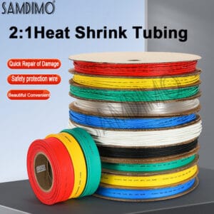 Isolasi Bakar 1 Meter Thermoresistant Heat Shrink Tube Cable Sleeve Wire Protector Shrink Wrapping Heat Shrinkable Sheath Heat-shrink Tubing