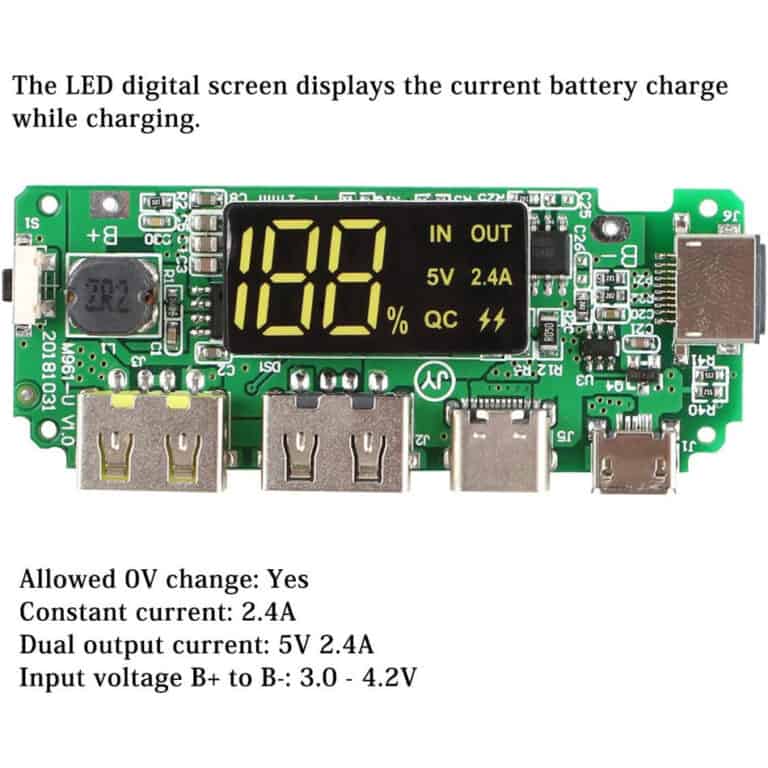 18650 Charging Board Dual USB 5V 2.4A Mobile Power Bank Module 186 50 Lithium Battery Charger Board Circuit Protection - Gambar 4