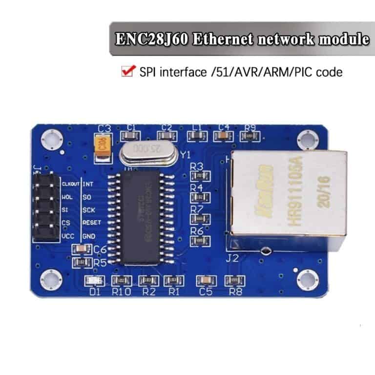 ENC28J60 LAN Ethernet Network Board Module 25MHZ Crystal AVR 51 LPC STM32 3.3V for arduino