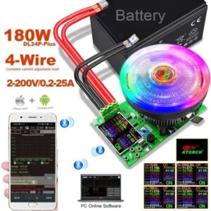 DL24P 180W Battery Tester Electronic Load Cek Kapasitas Baterai