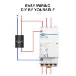 Kontaktor 2NC2NO TOMZN TOCT1 4P 25A 2NO 2NC 220V Din Rail Kontaktor - Gambar 3