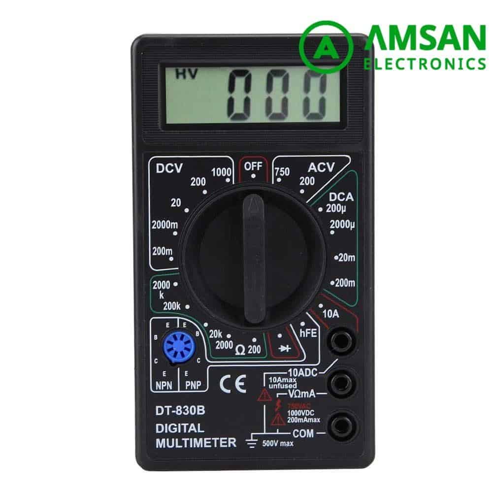 AVOmeter DT830B AC/DC LCD Digital Multimeter 750/1000V Voltmeter Ammeter Ohm Tester High Safety Handheld Meter Digital Multimeter - Gambar 2