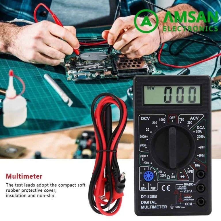 AVOmeter DT830B AC/DC LCD Digital Multimeter 750/1000V Voltmeter Ammeter Ohm Tester High Safety Handheld Meter Digital Multimeter - Gambar 4
