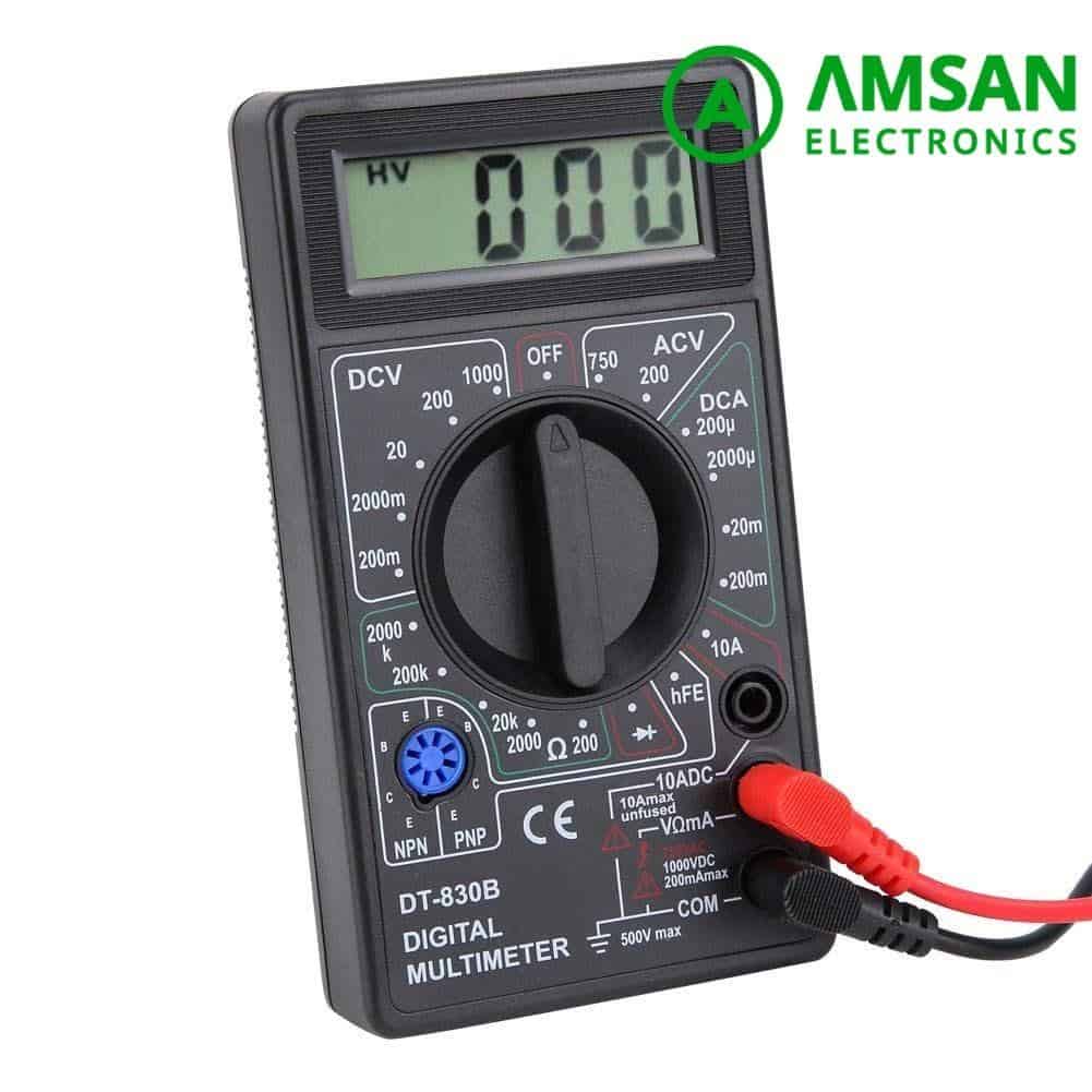 AVOmeter DT830B AC/DC LCD Digital Multimeter 750/1000V Voltmeter Ammeter Ohm Tester High Safety Handheld Meter Digital Multimeter - Gambar 5