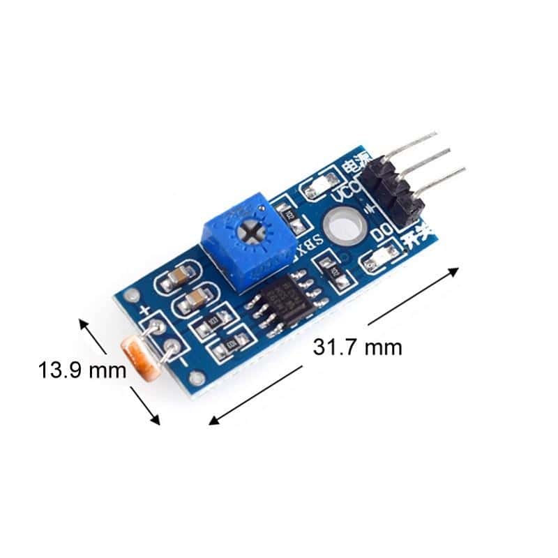 Modul Sensor Fotosensitif 3Pin 3.3V-5V Fotoresistor Modul Deteksi Cahaya Resistansi Fotoresistor untuk Arduino - Gambar 3