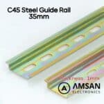 C45 Steel Guide Rail 35mm Din Rail Dudukan MCB Panel Kontrol 1mm 1M