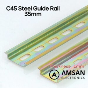 C45 Steel Guide Rail 35mm Din Rail Dudukan MCB Panel Kontrol 1mm 1M
